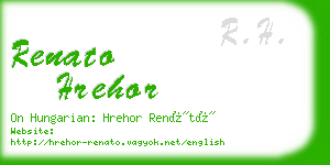renato hrehor business card